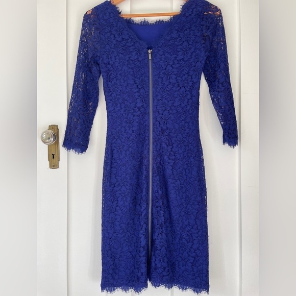 DVF Zarita Lace Long Sleeve Dress - Picture 8 of 10